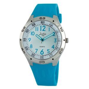 JUSTINA Blue Rubber Dress Women's Watch